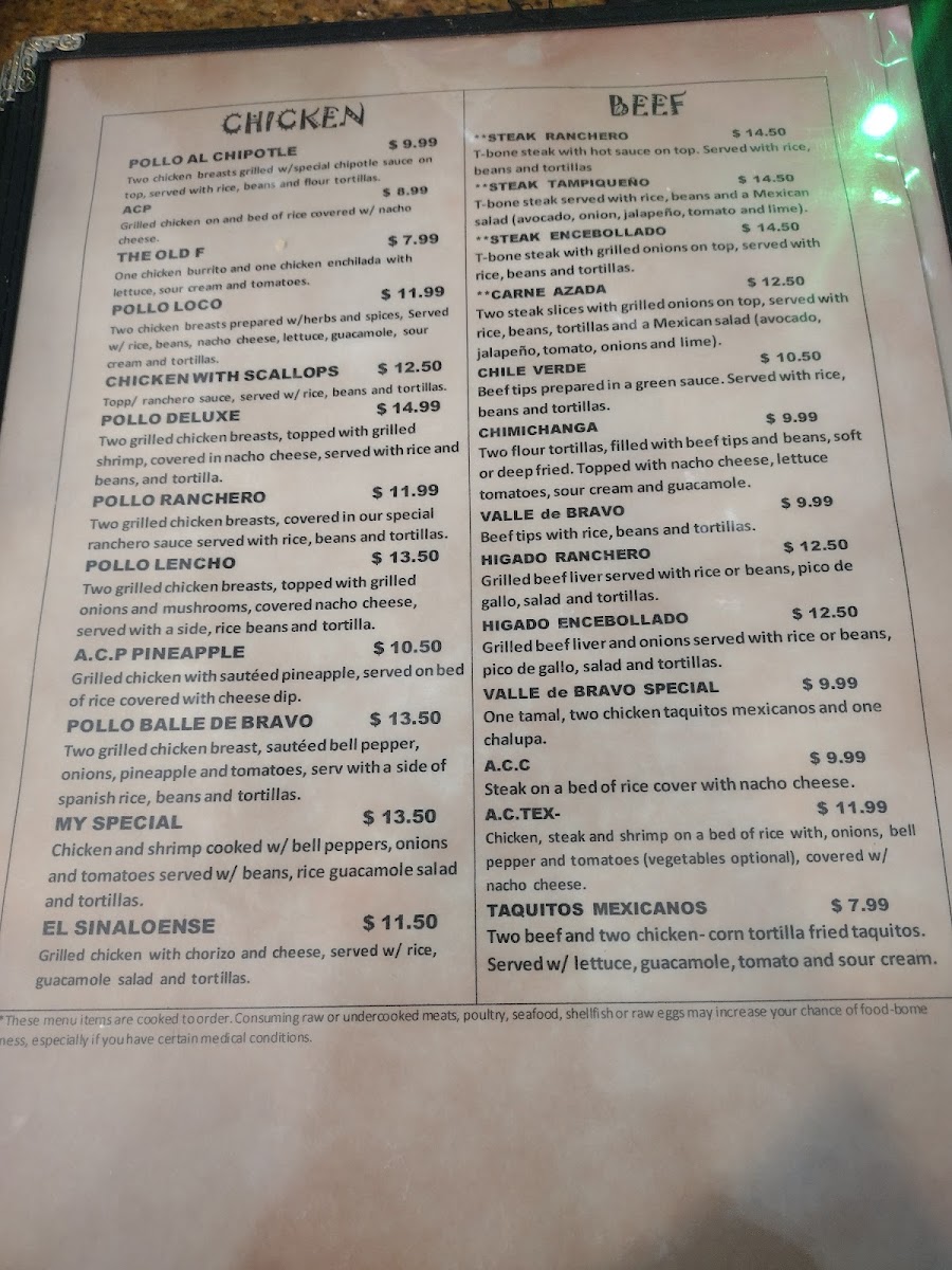 Valle de Bravo Mexican Grill 2 Menu - Image 4