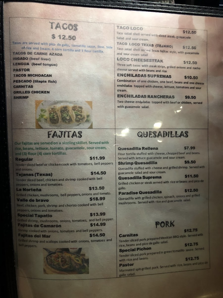 Valle de Bravo Mexican Grill 2 Menu - Image 5